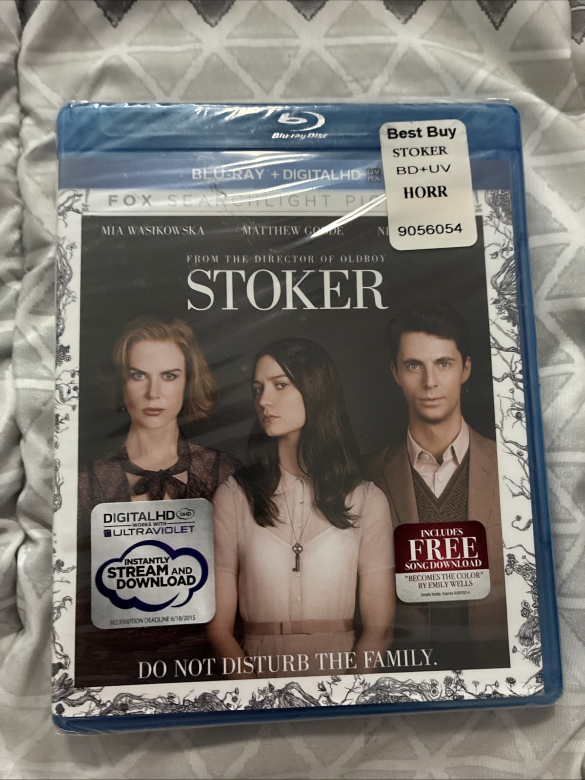 Stoker Blu-Ray Digital New Sealed Park Chan-wook Gothic Thriller Nicole Kidman