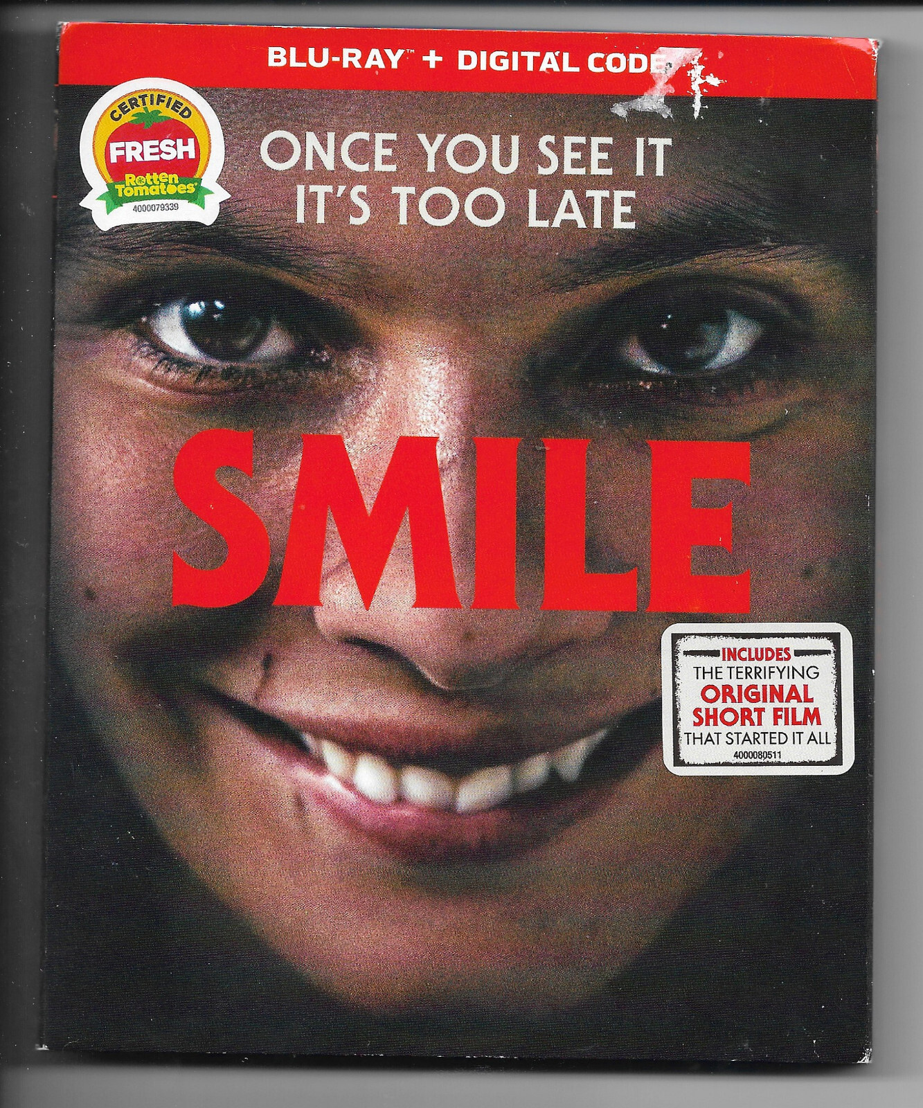 Smile (Blu-ray, 2022) includes slipcover NO digital
