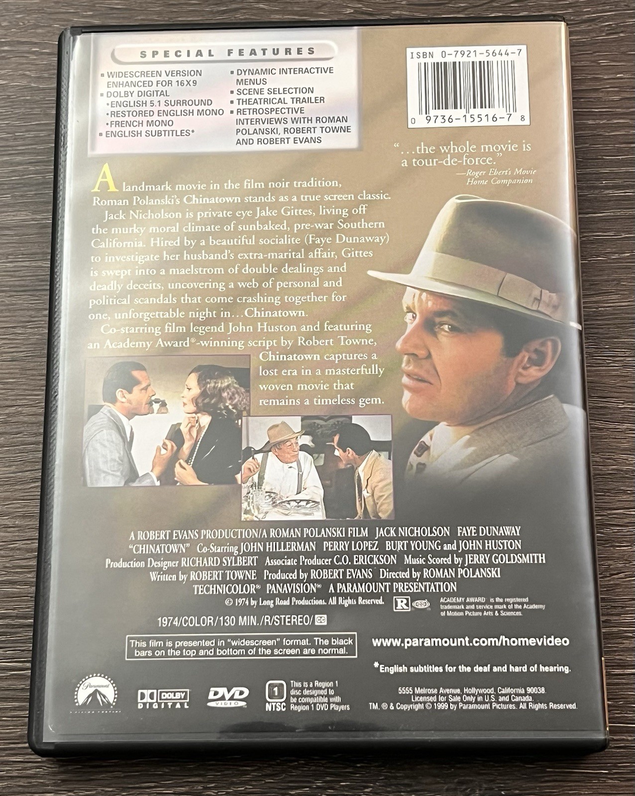 SIGNED ROBERT EVANS Chinatown 1974 DVD 1999 Paramount Widescreen Jack Nicholson