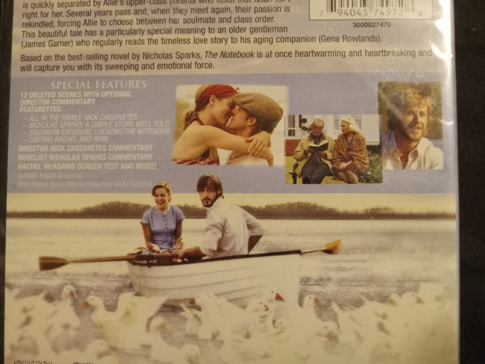 The Notebook DVD Ryan Gosling NEW