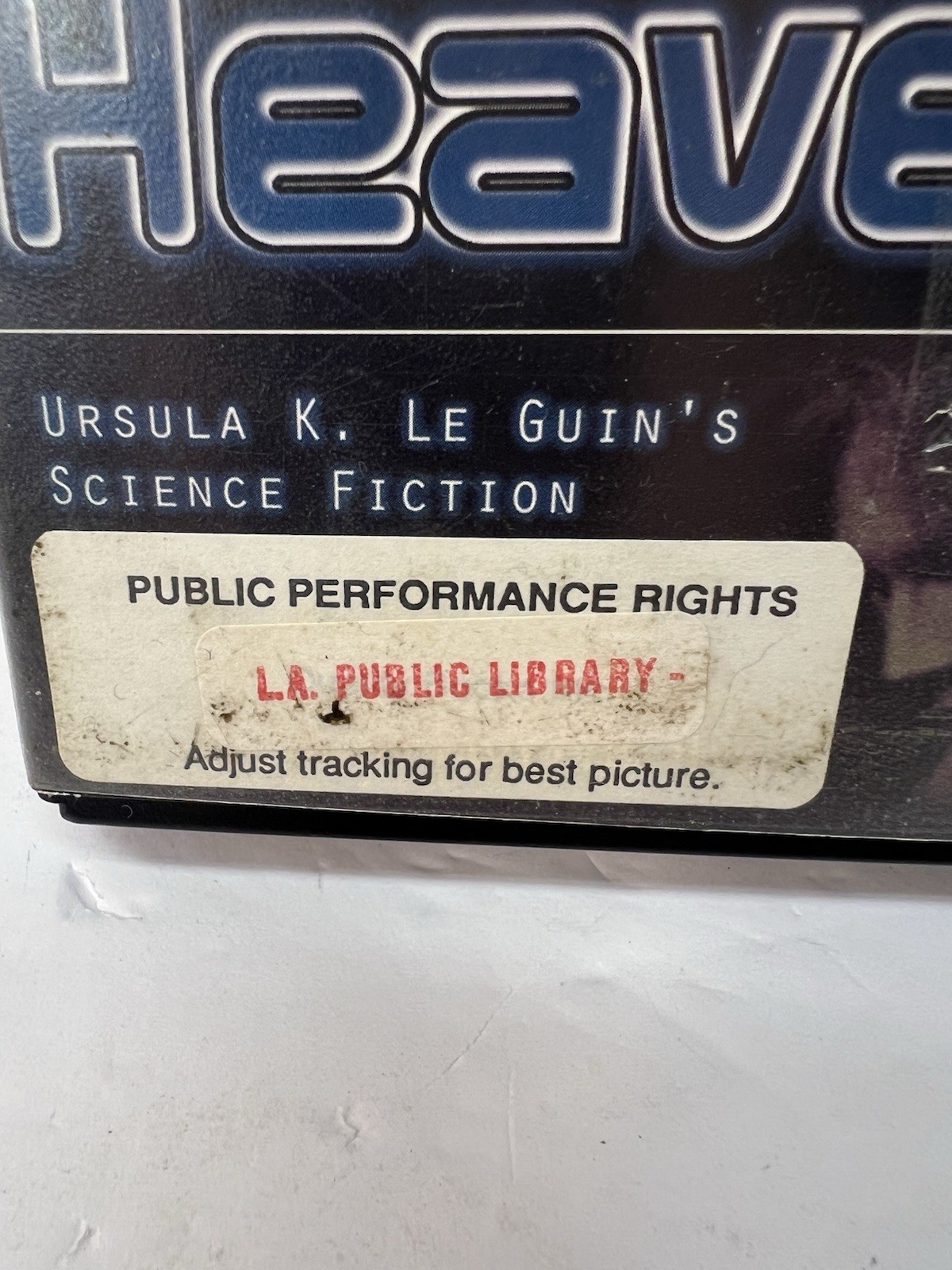 THE LATHE OF HEAVEN V VHS Tape OOP Rare Sci-Fi Cult Classic LA Public Library