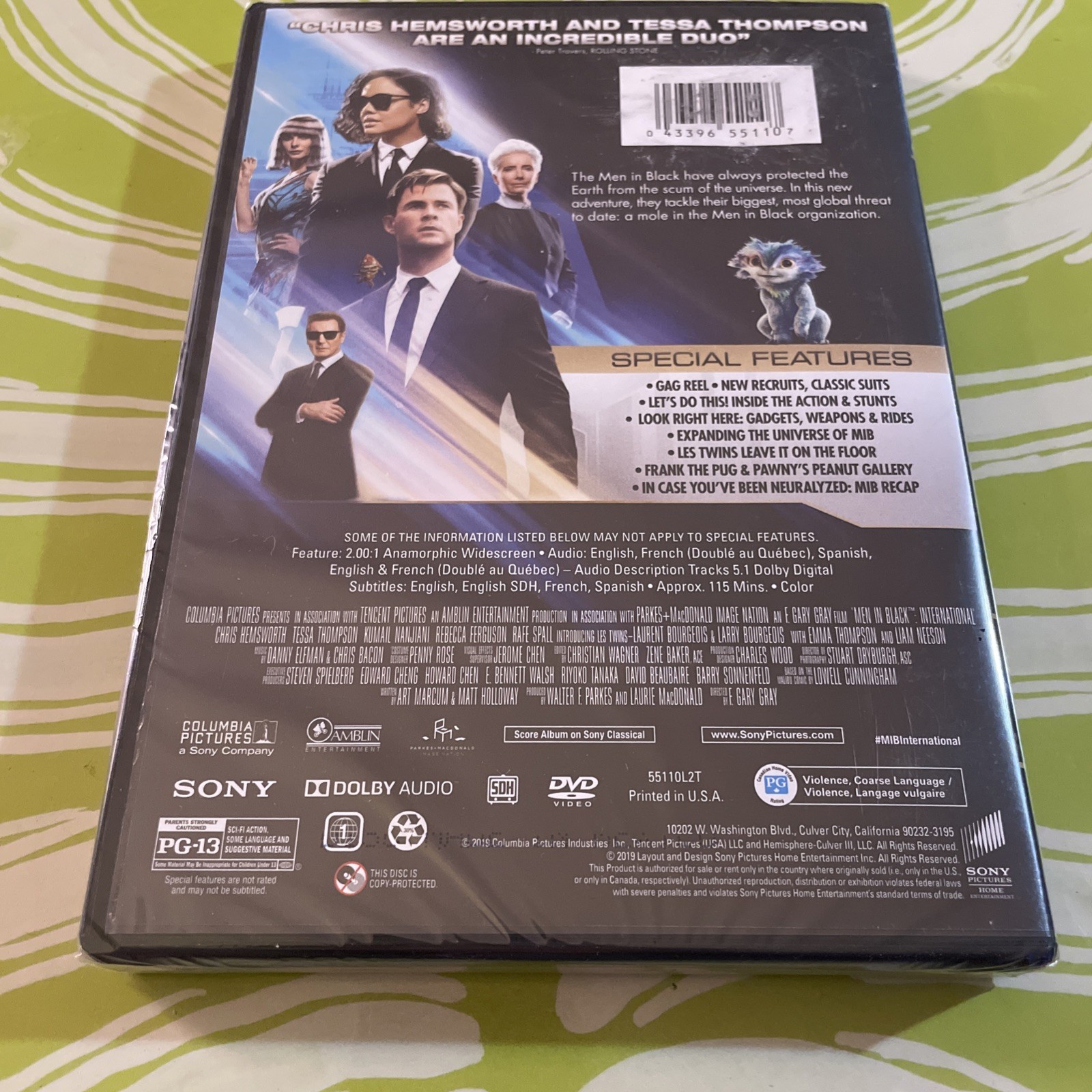 MIB INTERNATIONAL DVD 2019 Men in Black Columba Pictures Comedy Movie NEW/SEALED