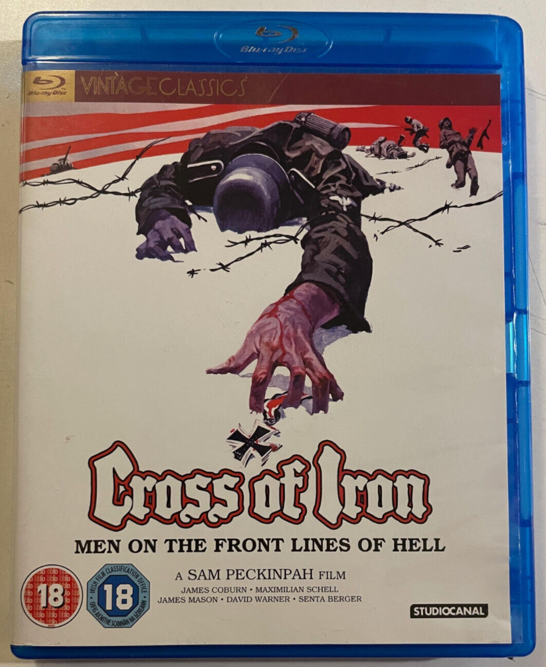 USED EXCELLENT Cross of Iron REGION B Blu Ray StudioCanal James Coburn