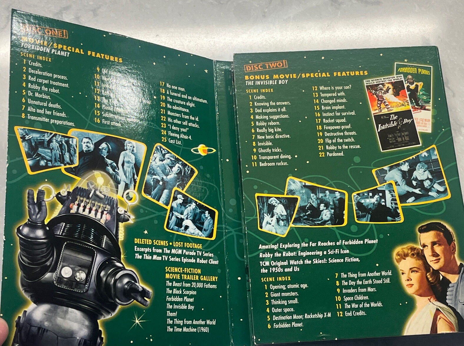 Forbidden Planet (DVD, 2006, 2-Disc Set, 50th Anniversay Edition)w/ Lobby Cards