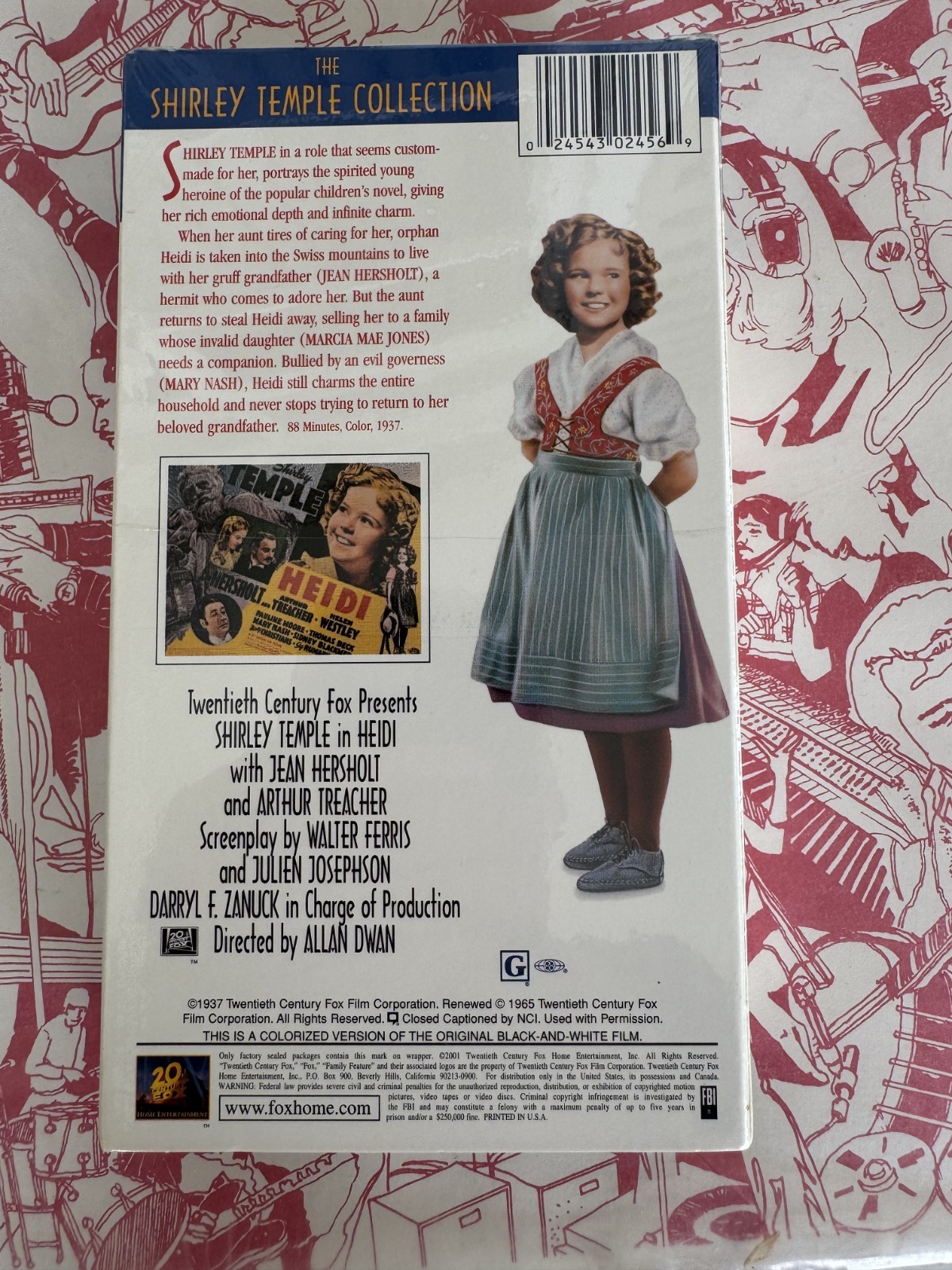 CLASSIC Shirley Temple Movie Film “HEIDI” VHS Colorized NEW SEALED