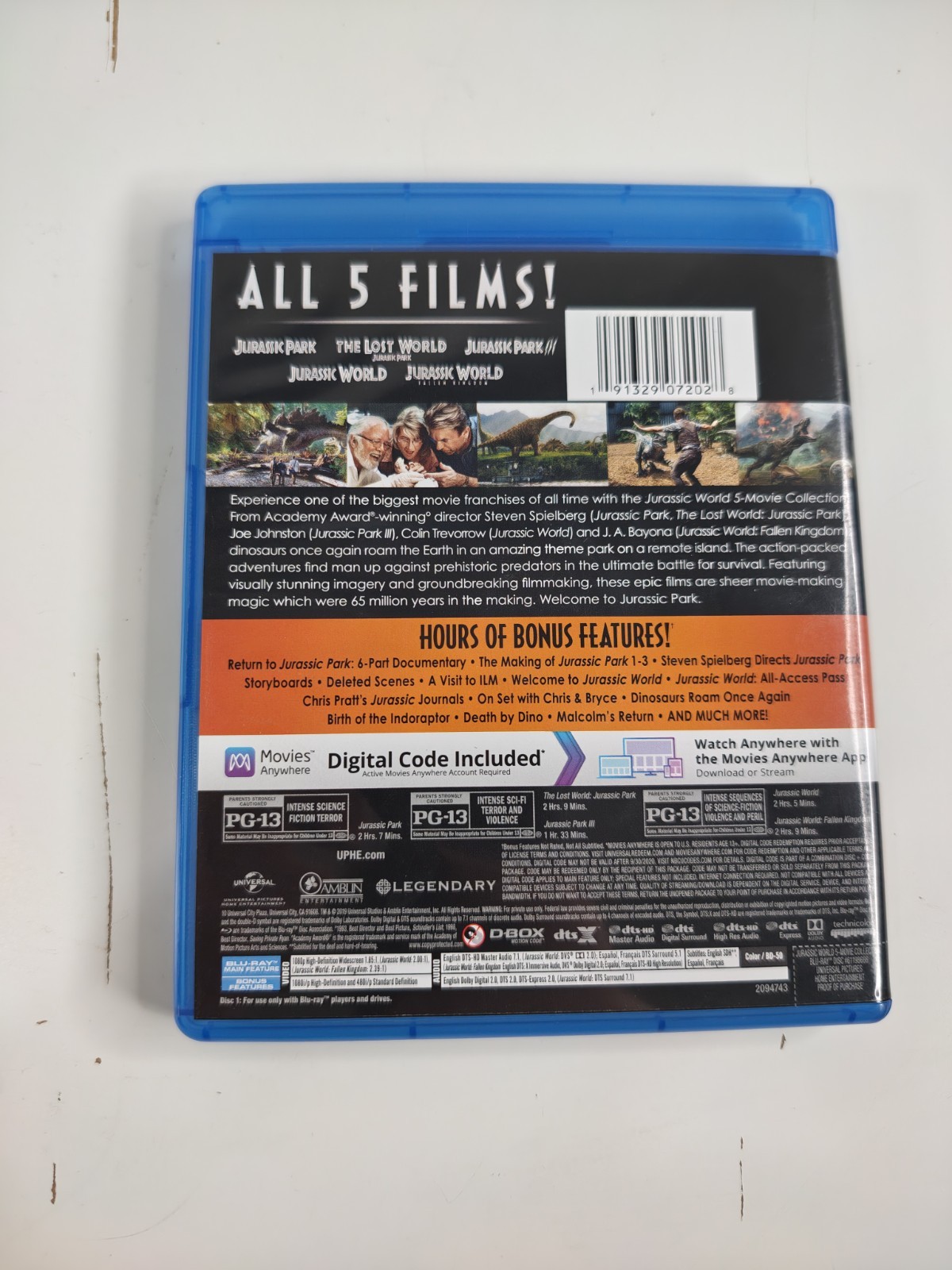 Jurassic World 5-Movie Collection Blu-ray – Blu-ray Sam Neill TESTED!
