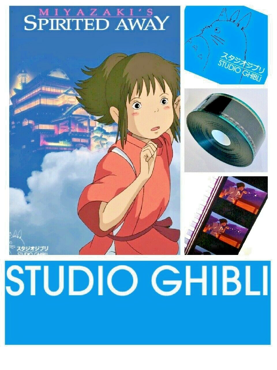 35mm SPIRITED AWAY (2001) FILM/MOVIE/FLAT/TRAILER STUDIO GHIBLI/MIYAZAKI ANIME