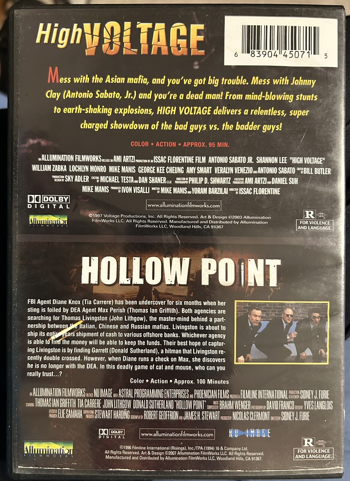 High Voltage Hollow Point DVD Thomas Ian Griffith Antonio Sabato Jr.