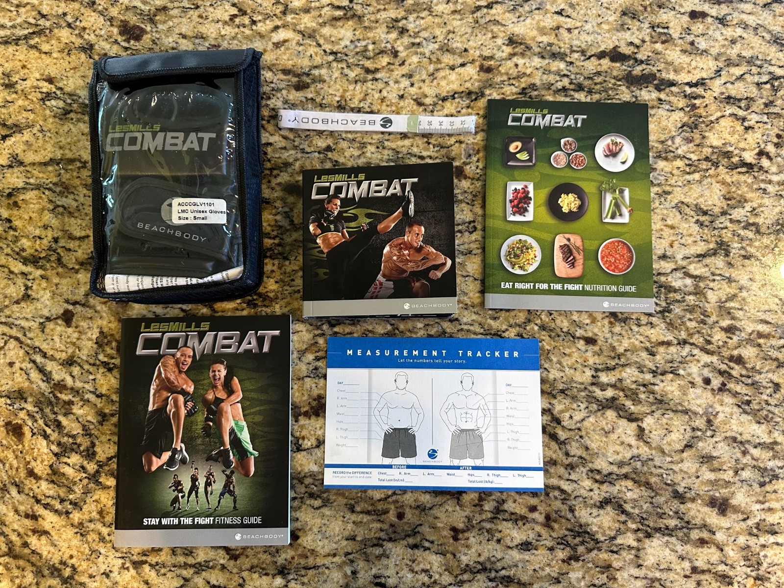Beachbody Les Mills Combat 7 DVD Workout Set w/ Gloves