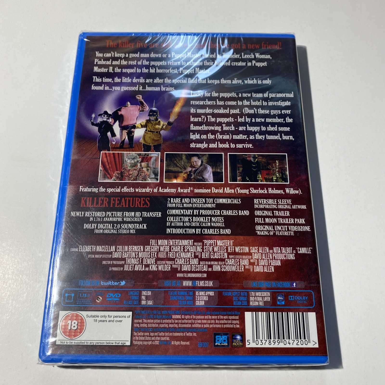 Puppet Master II 2 (DVD, 2012) Rare 88 Films Release – Full Moon Pictures – NEW