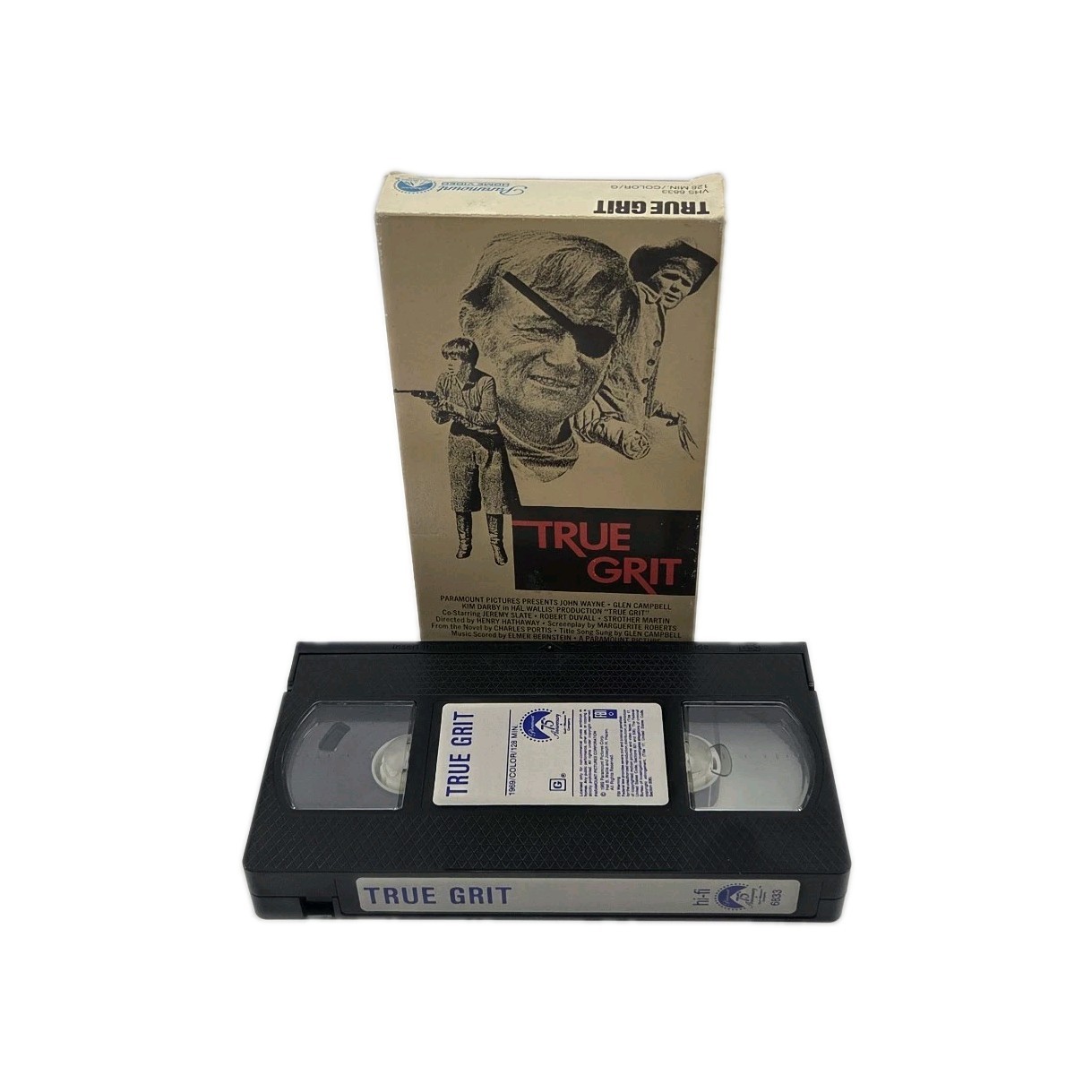 True Grit VHS 1969 John Wayne Glen Campbell Western Movie