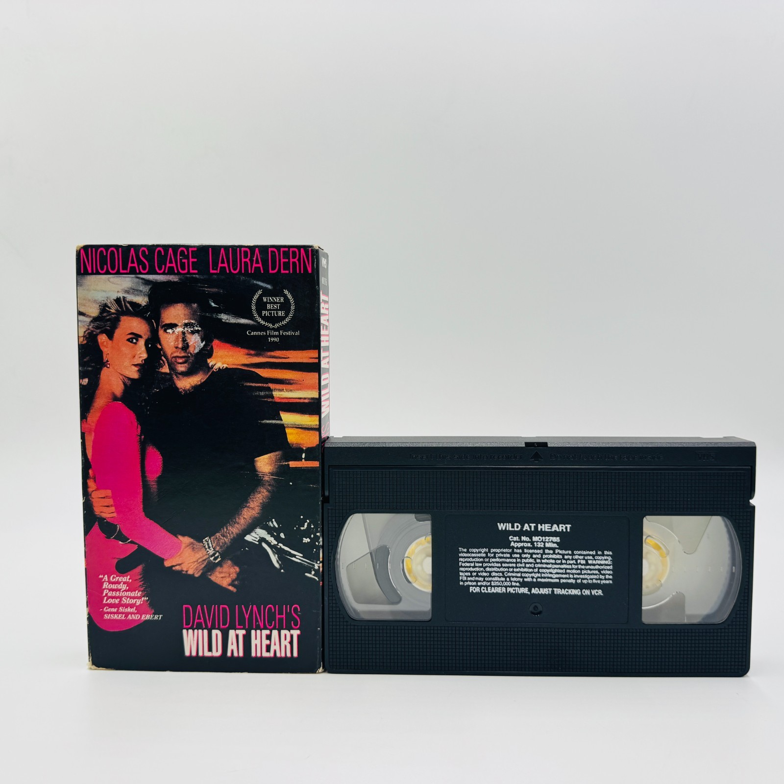 Wild at Heart VHS 1990 David Lynch Nicolas Cage Laura Dern Dafoe RARE MOVIE