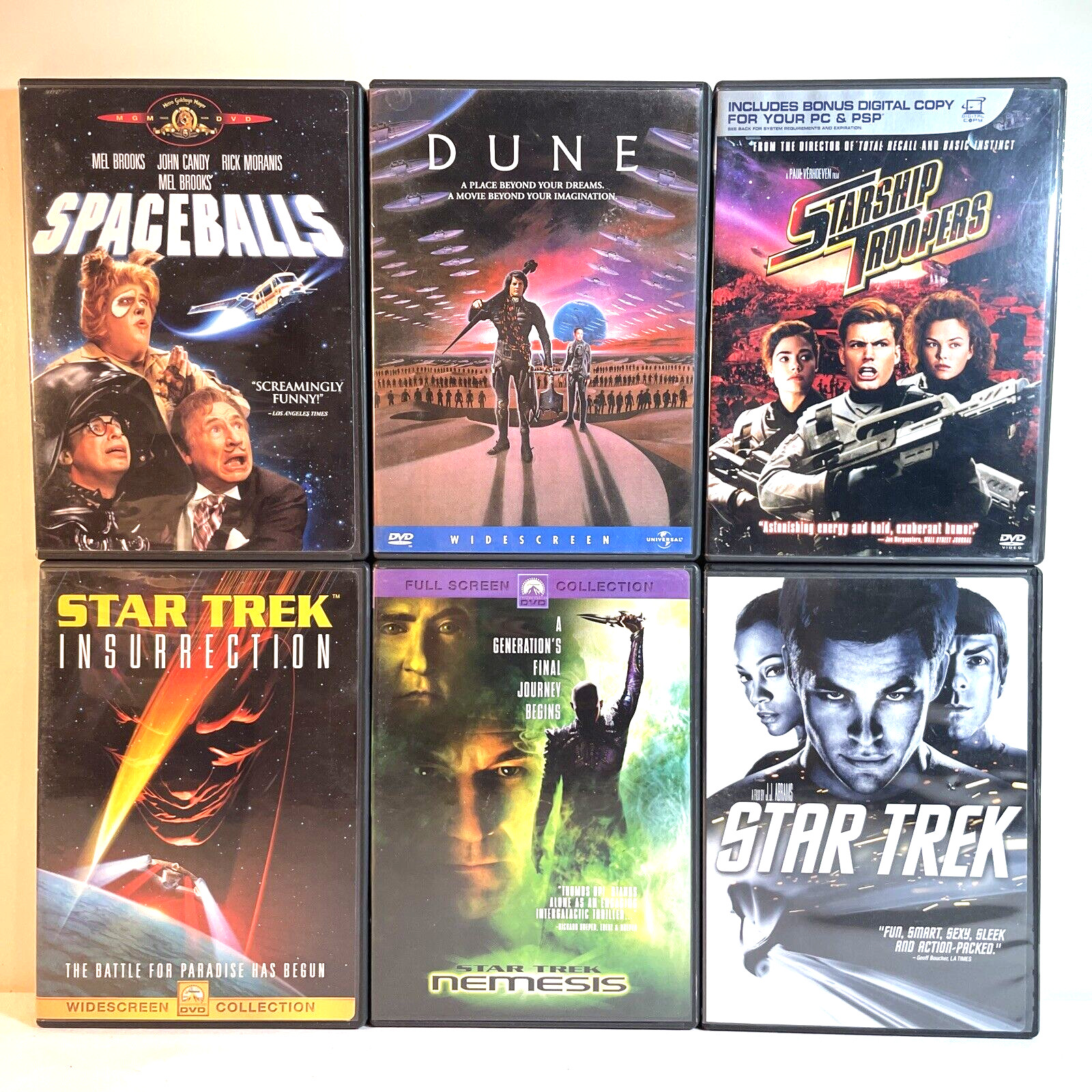 6 SCIENCE FICTION MOVIES (DVD) Action Adventure Drama Comedy Sci-Fi