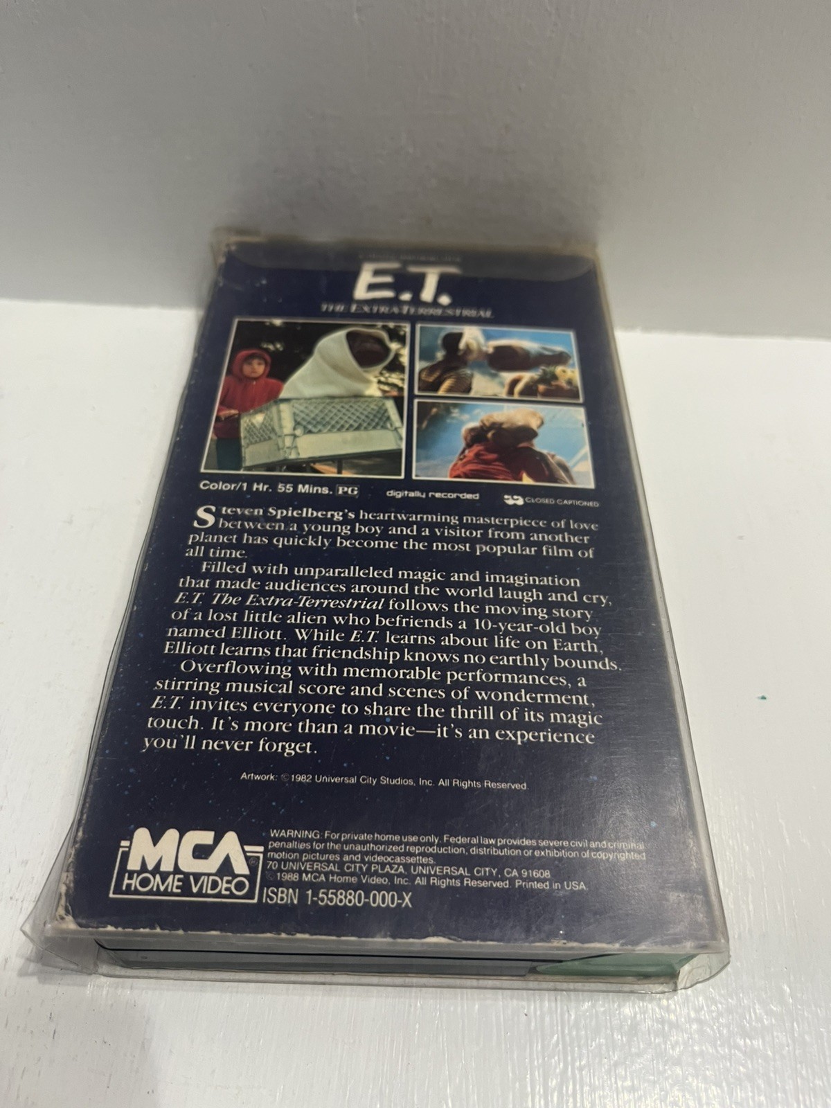 – E.T. VCR Tape VHS Steven Spielberg 1982 Universal City Studios