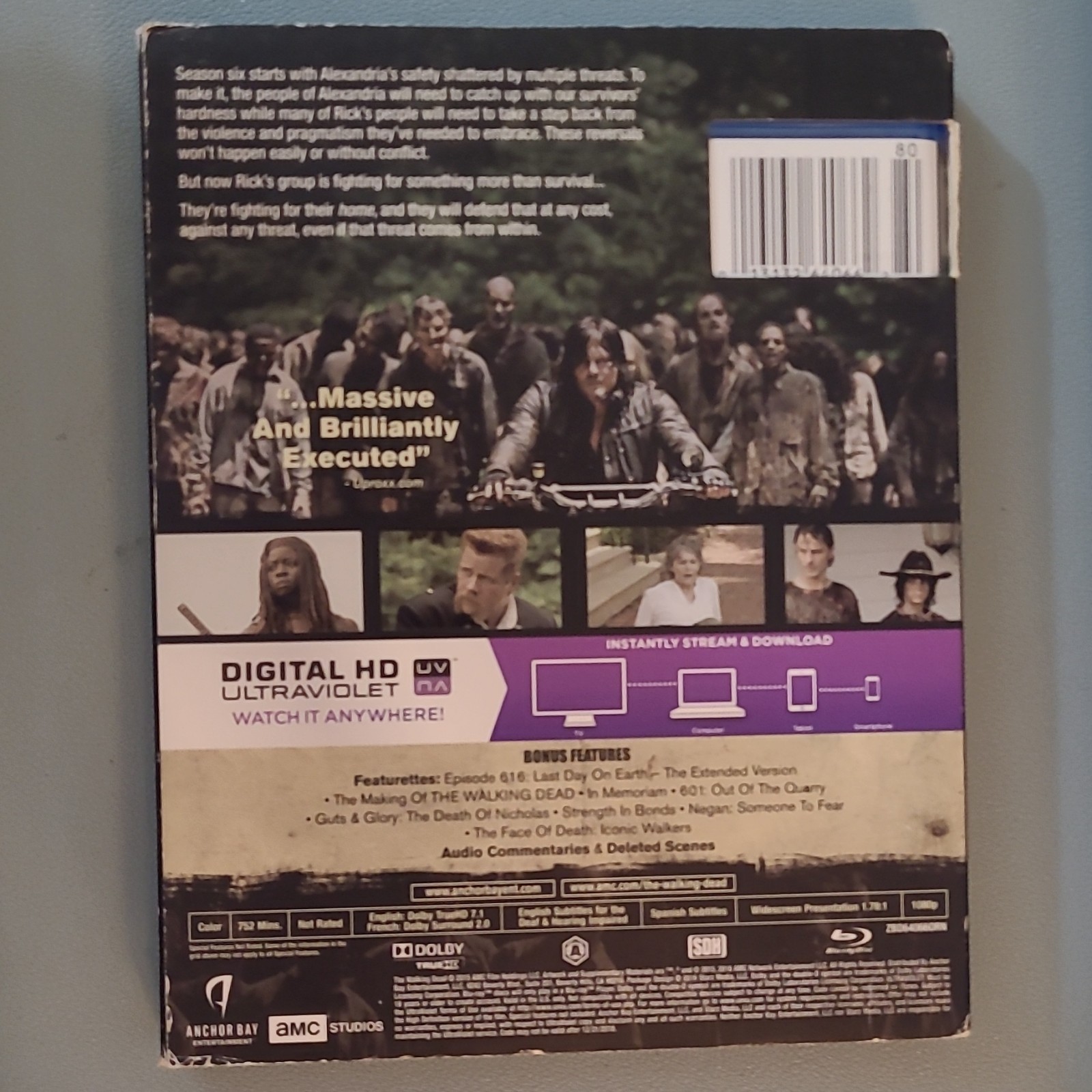 Anchor Bay The Walking Dead Complete Sixth Season Blu-ray + Digital HD Slipcover
