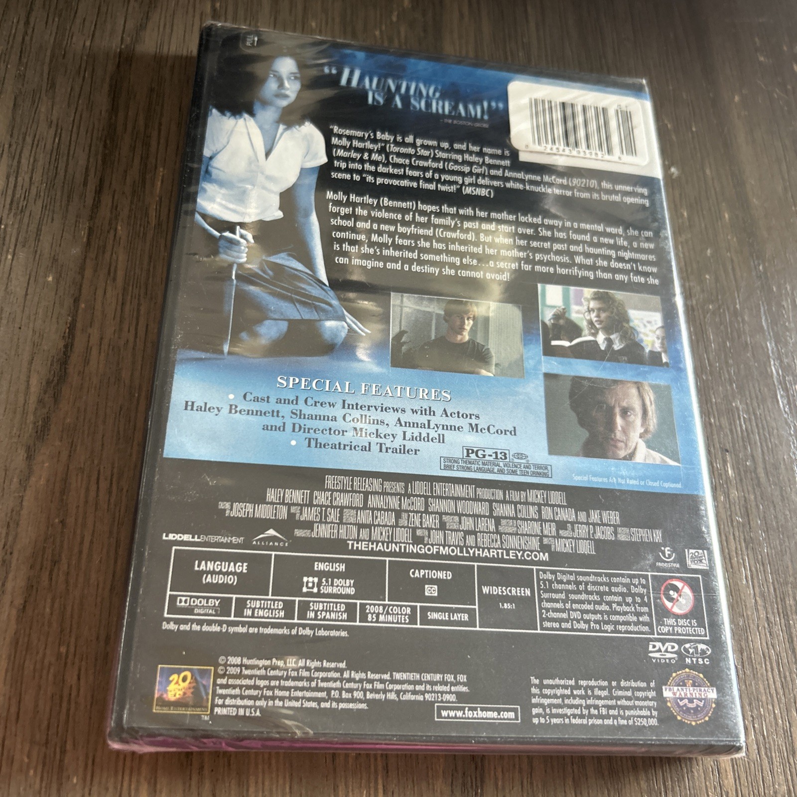 The Haunting Of Molly Hartley DVD MOVIE Haley Bennett Chace Crawford 2008 Film