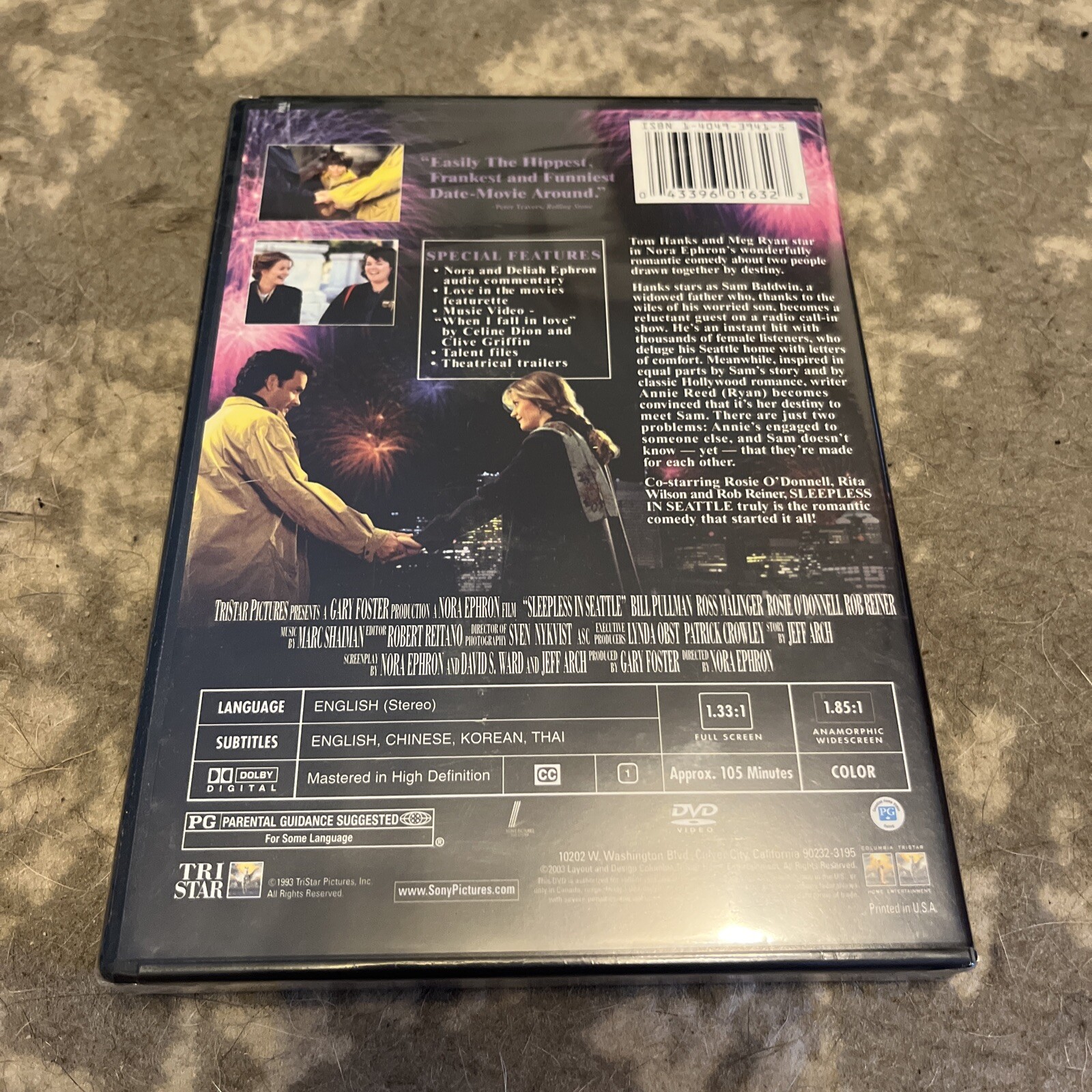 Sleepless in Seattle (DVD, 1993) New Sealed Tom Hanks Meg Ryan Classic Romance