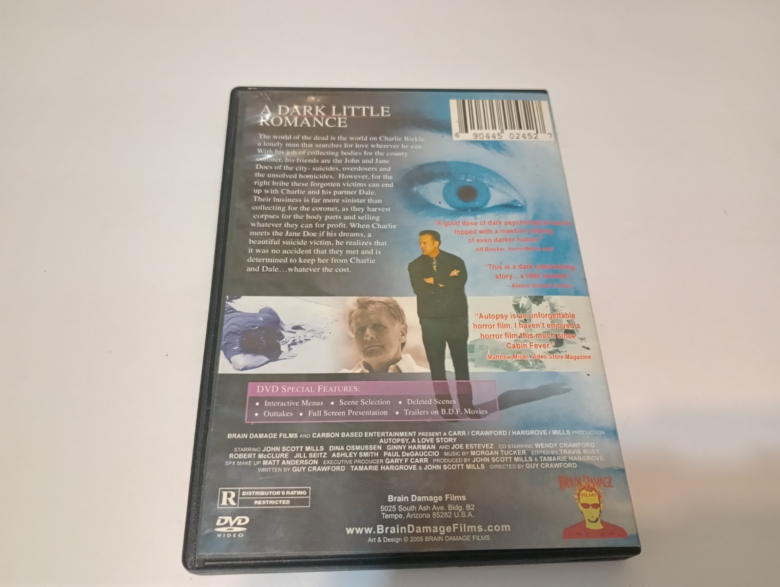 Brain Damage Films Autopsy: A Love Story (2005) DVD R Horror Deleted Scenes