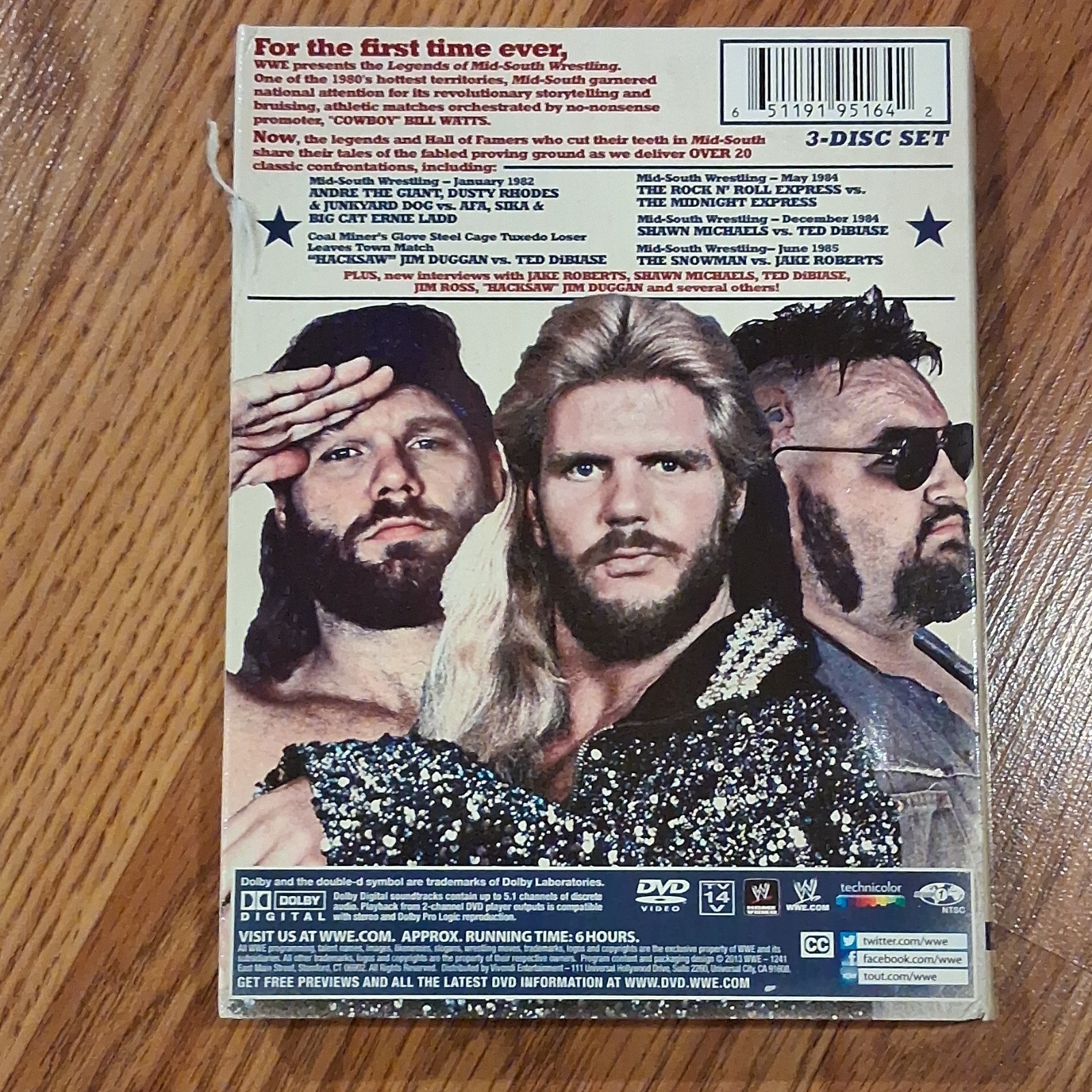 WWE Legends of Mid-South Wrestling 3-Disc DVD Set NR (6 Hours) Andre