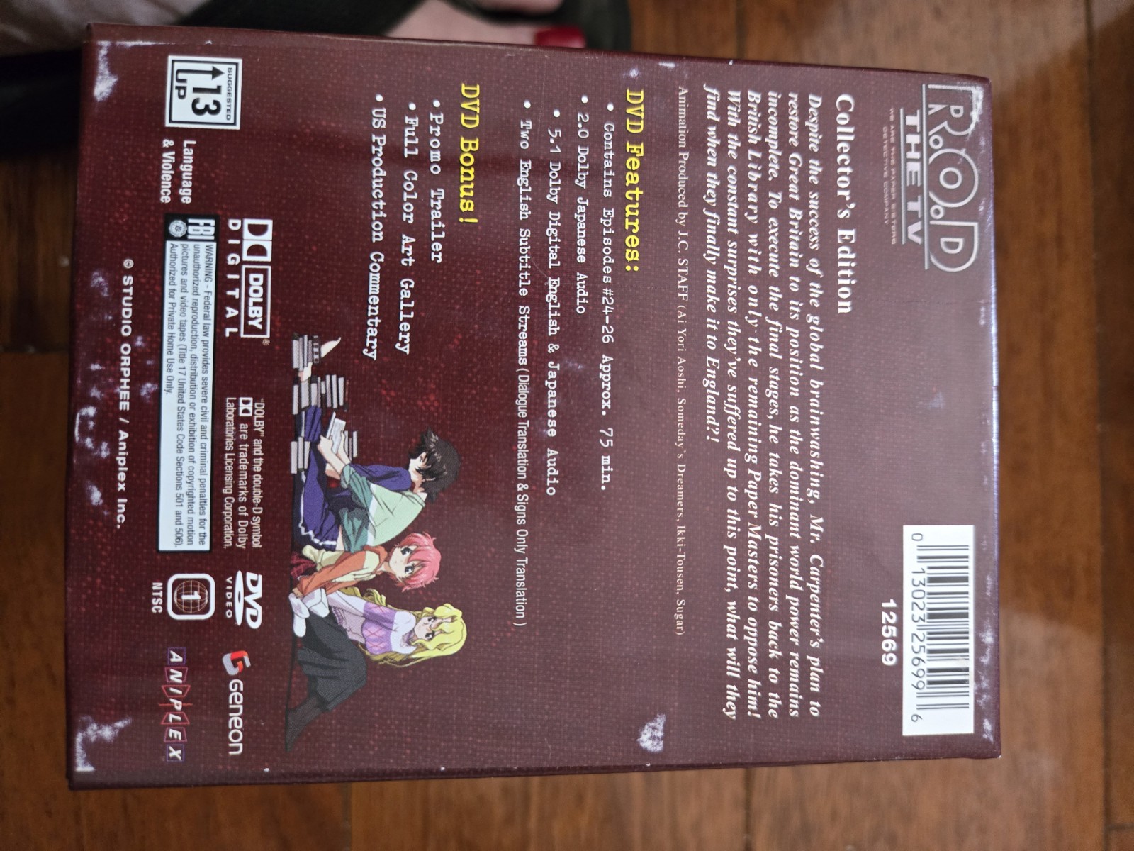 Read or Die ROD R.O.D. TV Set of 7 Series DVD like new Collector’s Edition Set