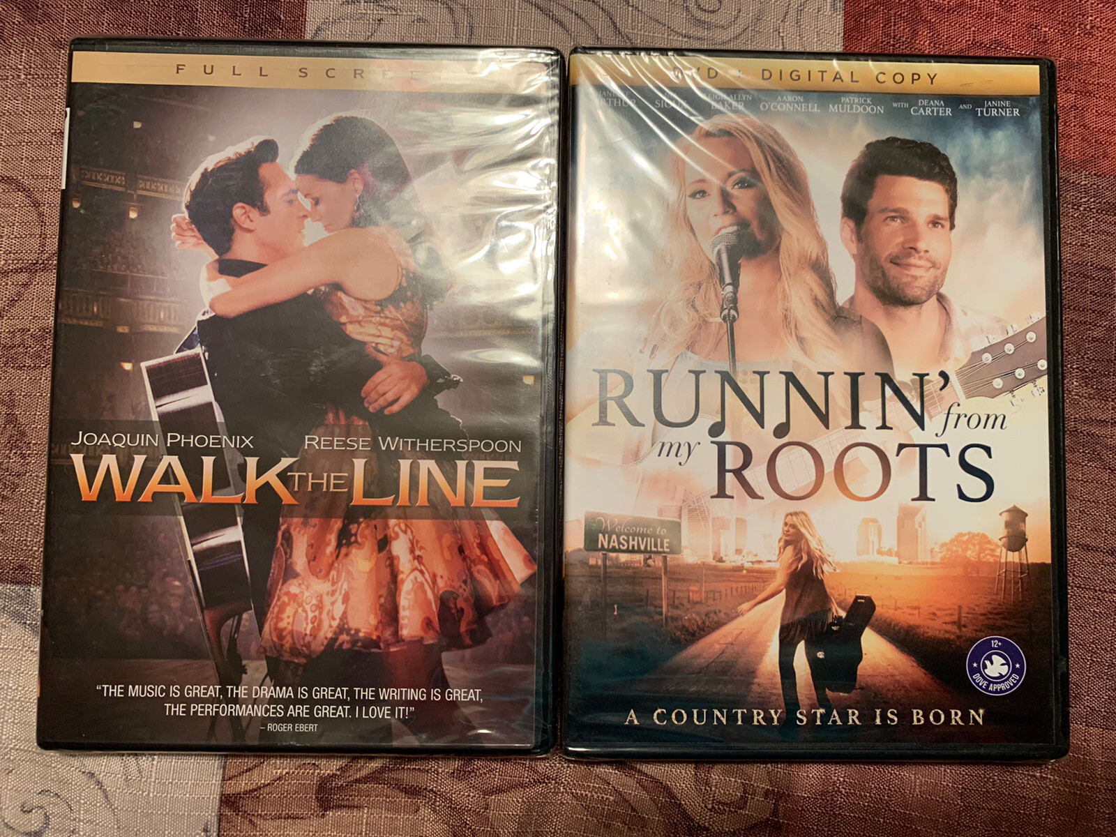 Walk the Line DVD & Running From My Roots Country Music DVD Duo New Sealed DVDs