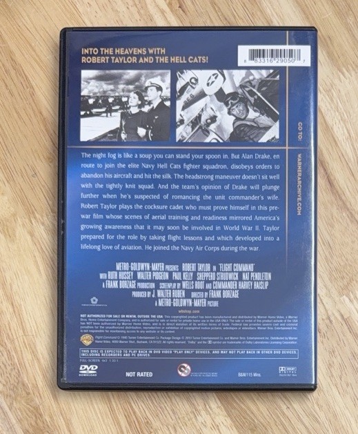 Flight Command (DVD, 1940, Warner Archive) Robert Taylor, Frank Borzage Remaster