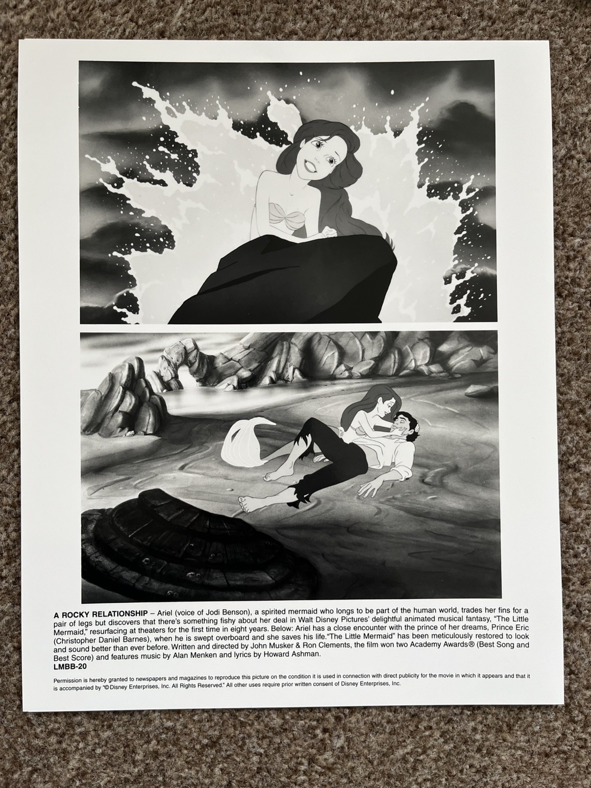 Disney’s The Little Mermaid Deluxe US Press Kit & 6 x Stills & Production notes