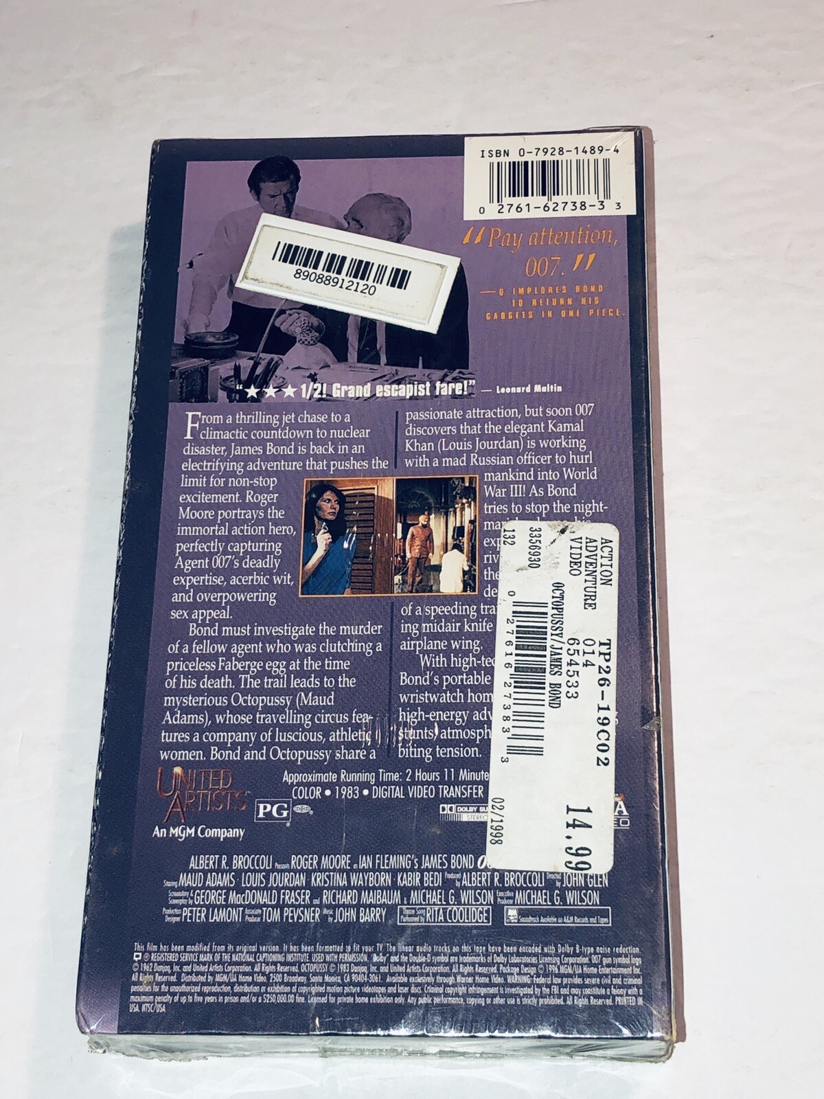 James Bond Octopussy VHS – NEW/sealed – FREE Shipping 007 44O