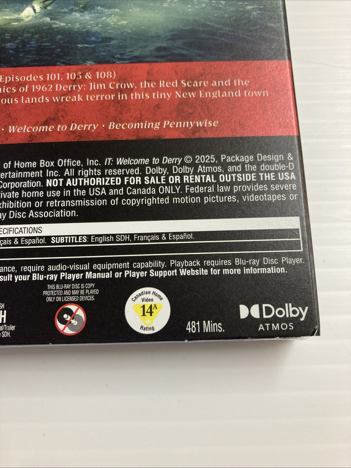 IT Welcome to Derry The Complete First Season Blu-ray NEW HBO Brand New Sealed