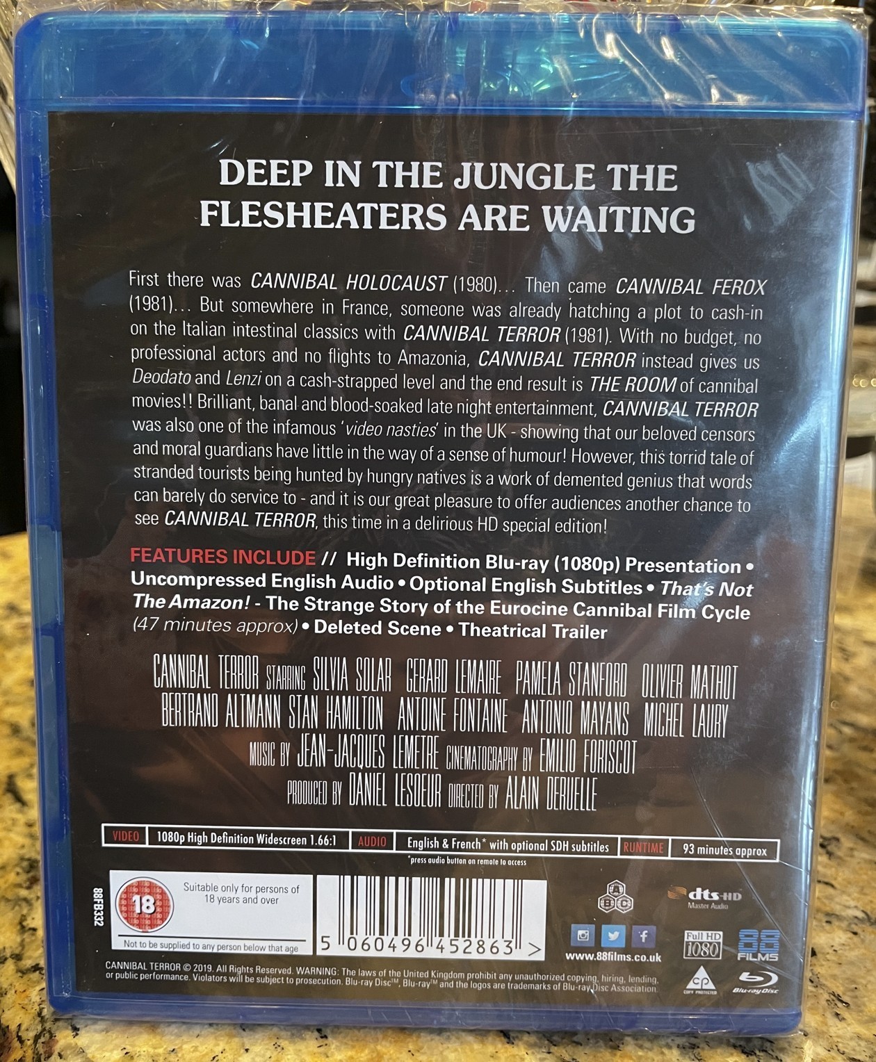 CANNIBAL TERROR (1980) Blu-Ray BRAND NEW (Playable in USA)