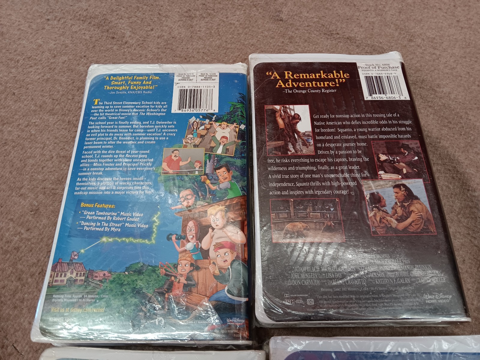 VTG Alice in wonderland recess school’s out, etc, etc 4 VHS new tapes