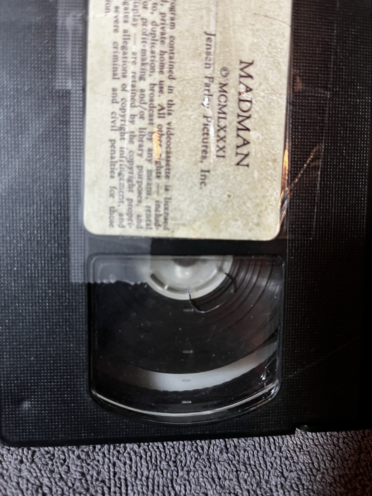 MADMAN “Marz” VHS 1981 Thorn EMI TVB 1733 Paul Ehlers Horror Slasher Ex-Rental