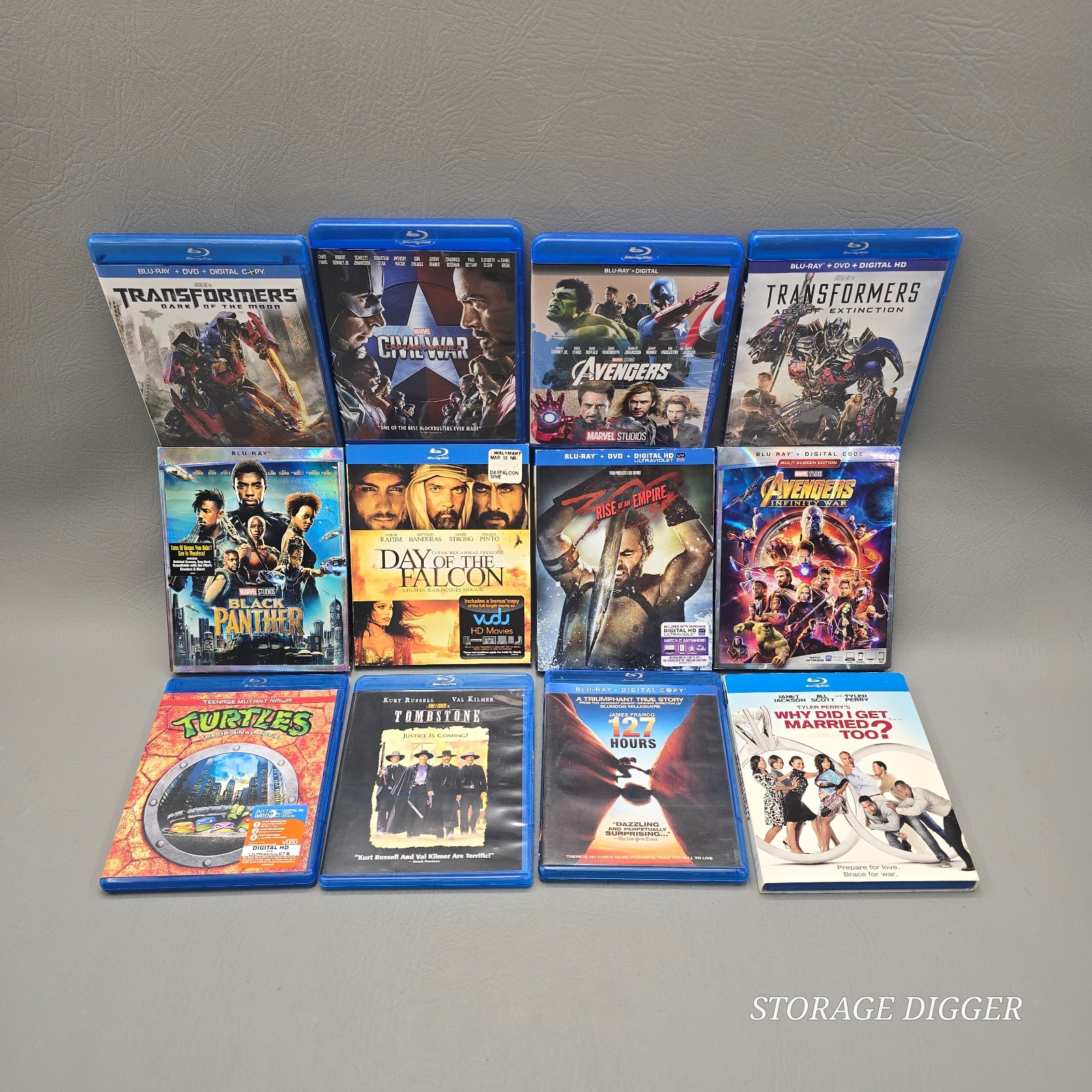 Action, Adventure, Science Fiction, War, Superhero Movies Blu-ray Disc Lot of 12
