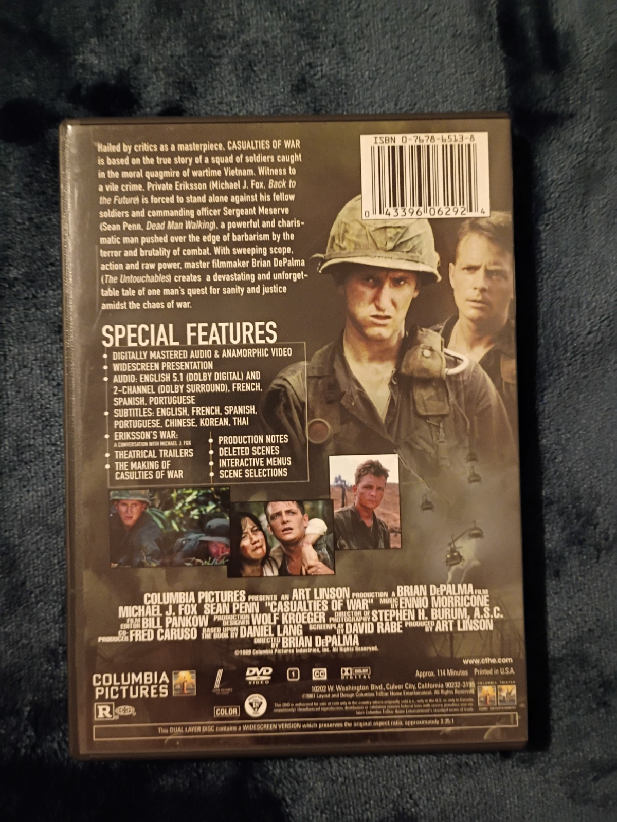 3 Vietnam War DVDs Casualties of War, We Were Soldiers & Hamburger Hill