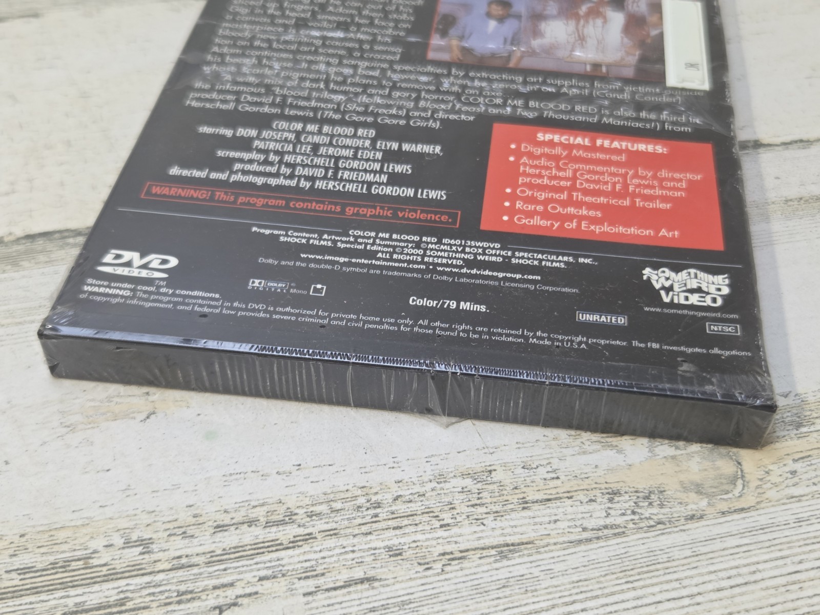SEALED NEW! Color Me Blood Red (DVD, 1965)