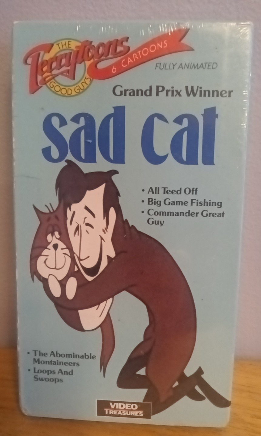 VHS Tape Sad Cat Grand Prix Winner Terrytoons 1989 New