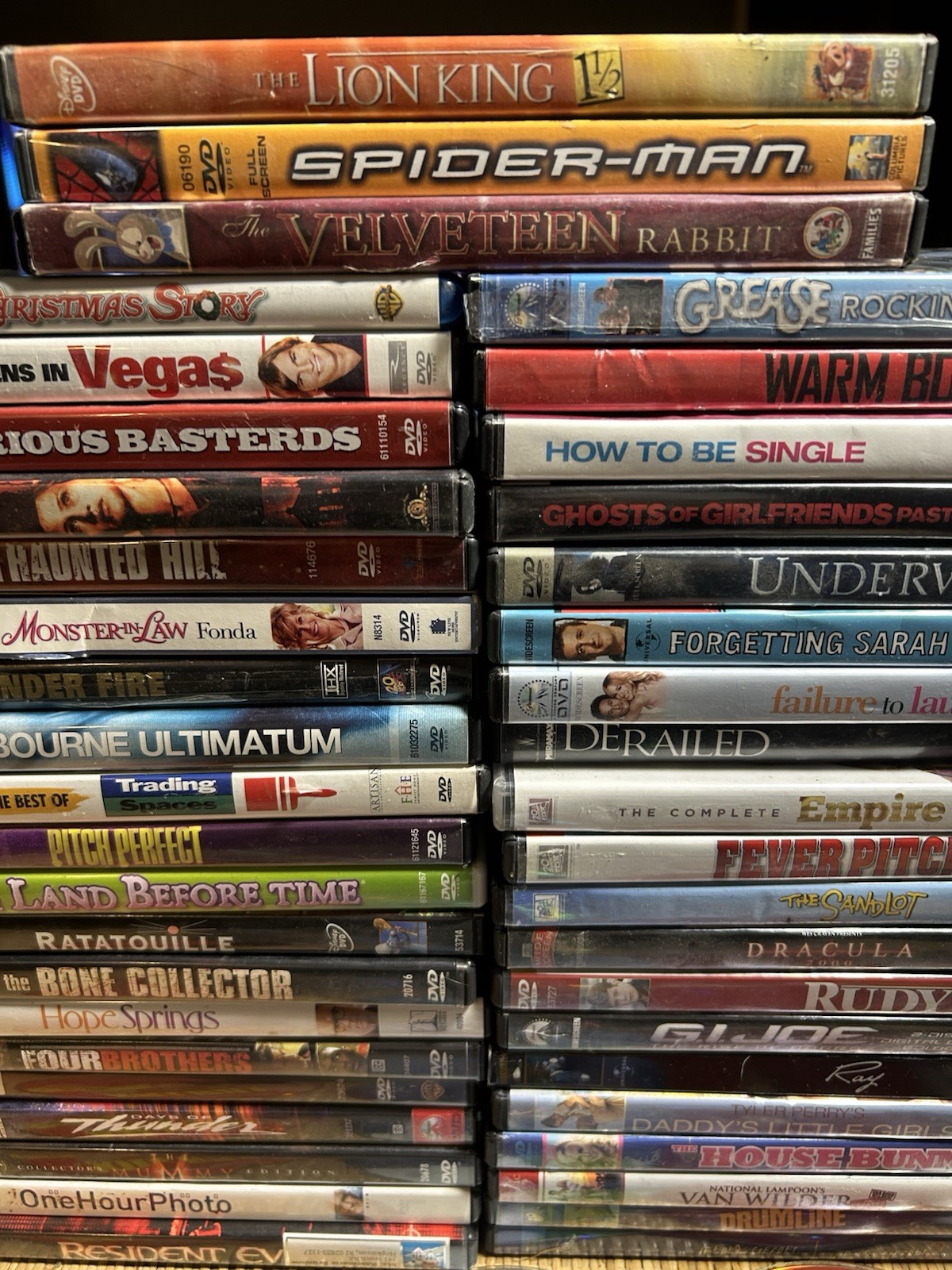 Huge Lot of 50 Random DVDs Movies Bulk Wholesale Bundle Mixed Genres
