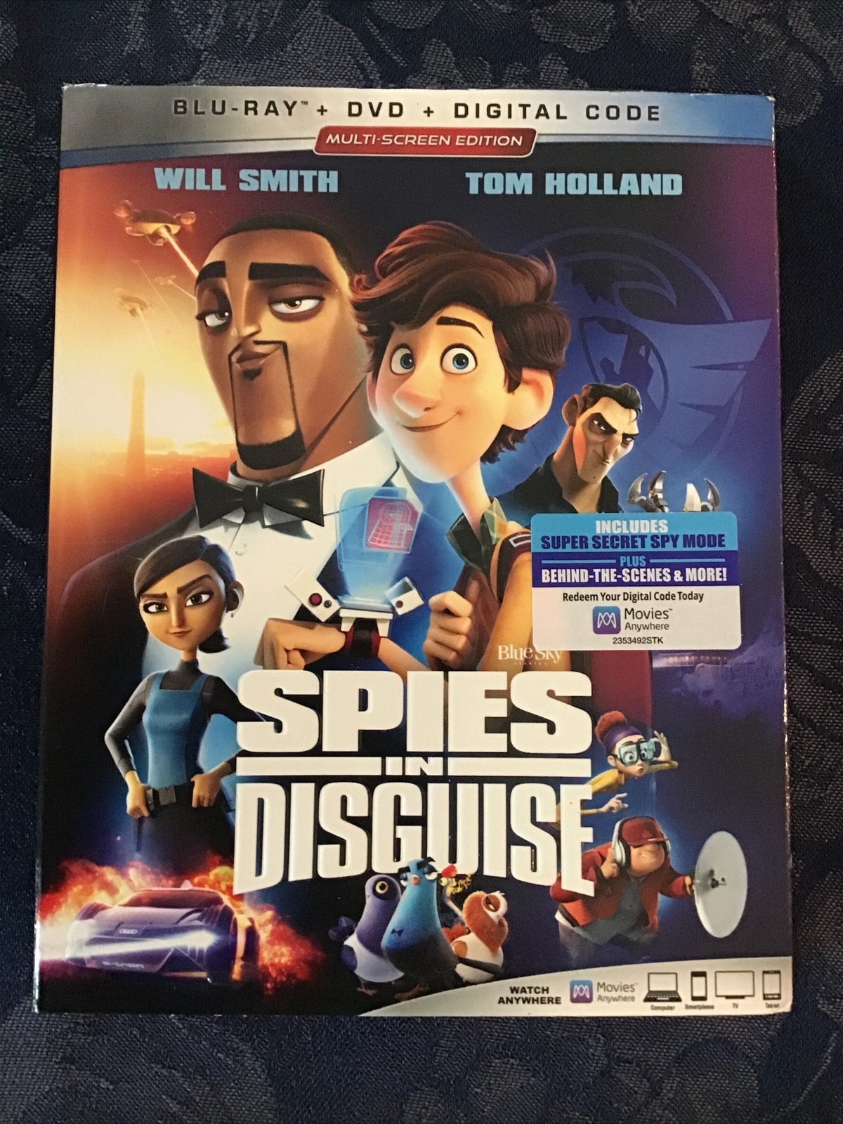 Spies in Disguise (Will Smith, Tom Holland) Blu-ray, DVD, Digital NEW