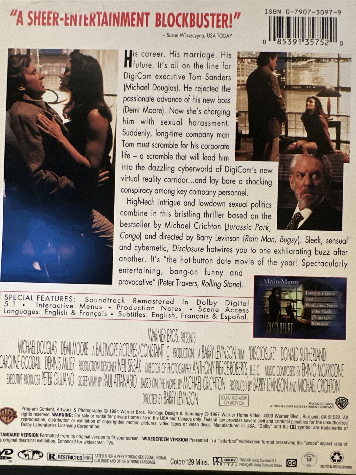 Disclosure (Widescreen/Full Screen) Demi Moore – Michael Douglas