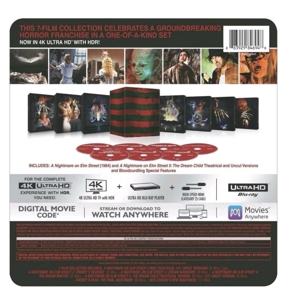 A Nightmare on Elm Street 7-Film Collection 4K SteelBook (US RELEASE) – PRESALE