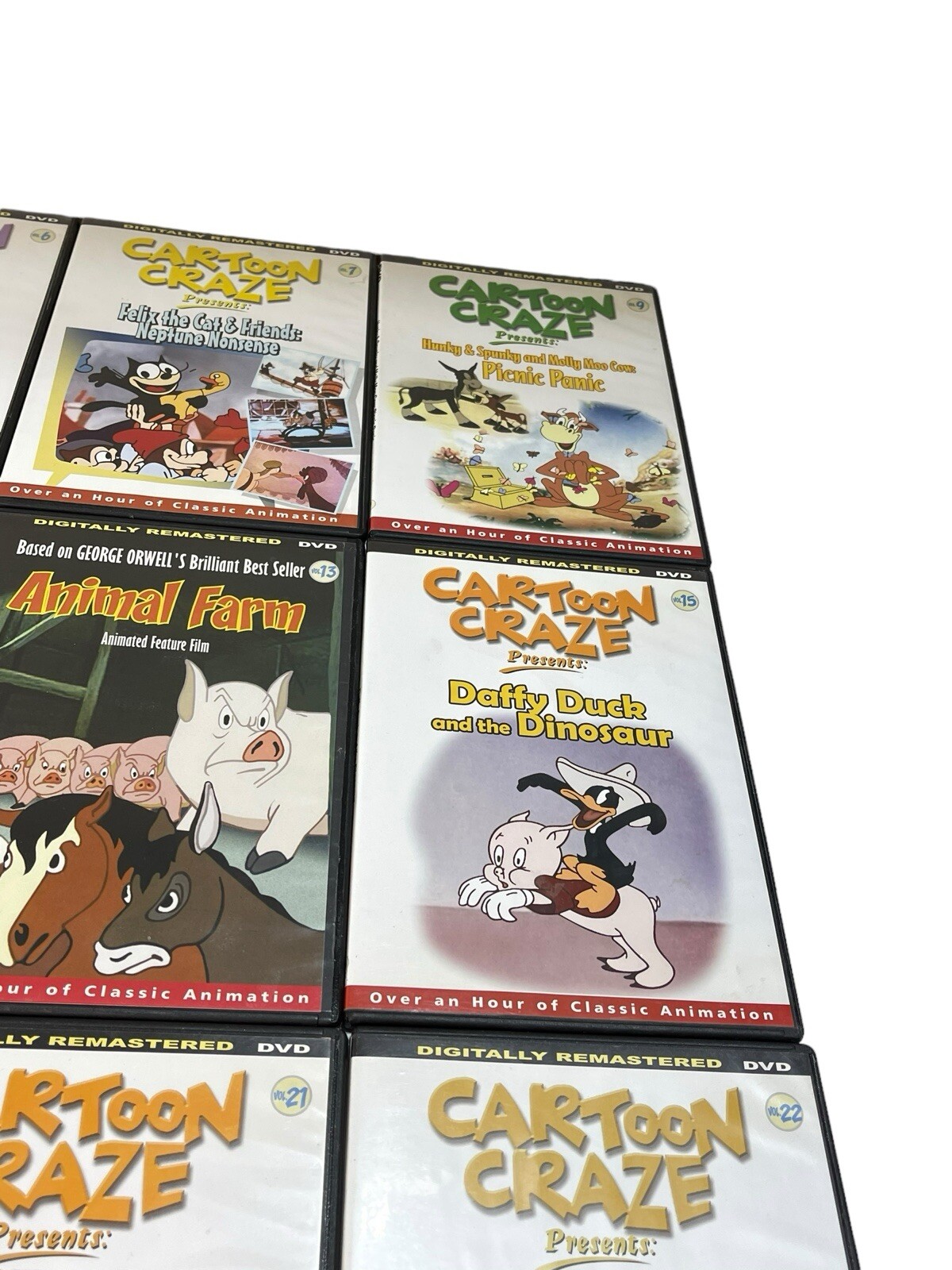 Lot of 11 Cartoon Craze DVDs Casper Felix The Cat Mighty Mouse Tweety Betty Boop