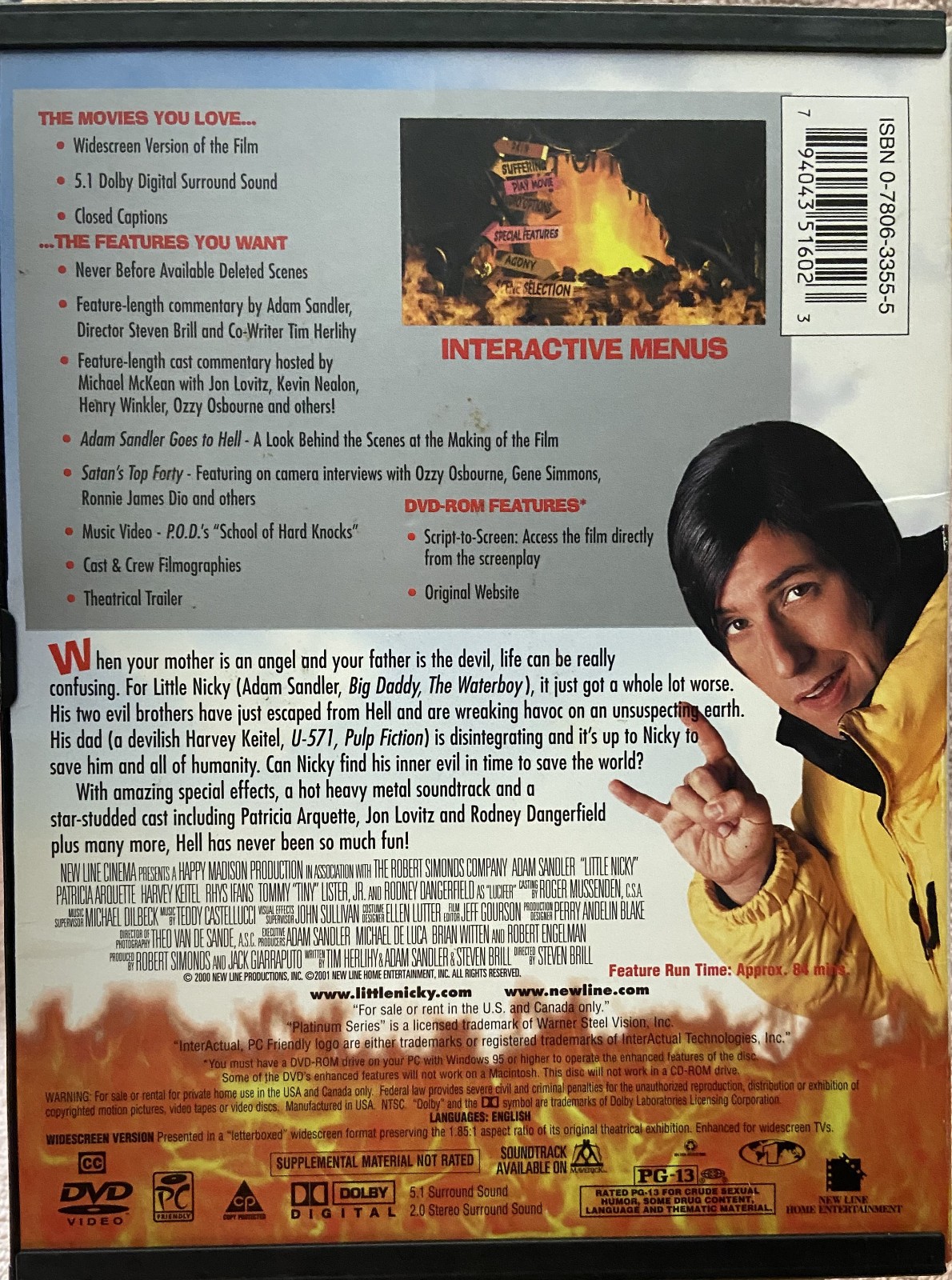 Little Nicky DVD w/Snapcase