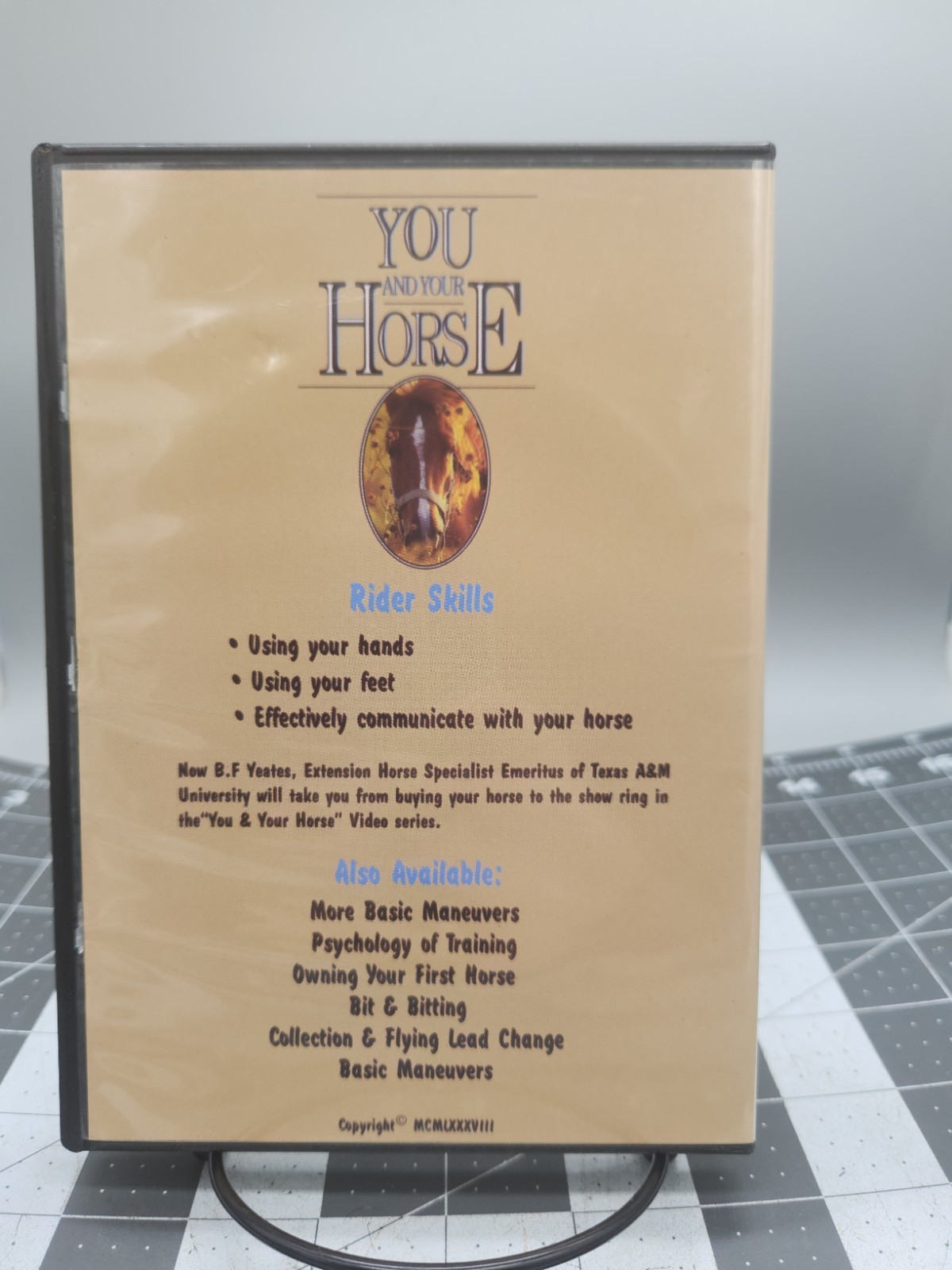 You and Your Horse- B.F Yates- 3 DVD Set- Basic Maneuvers And Rider Skills