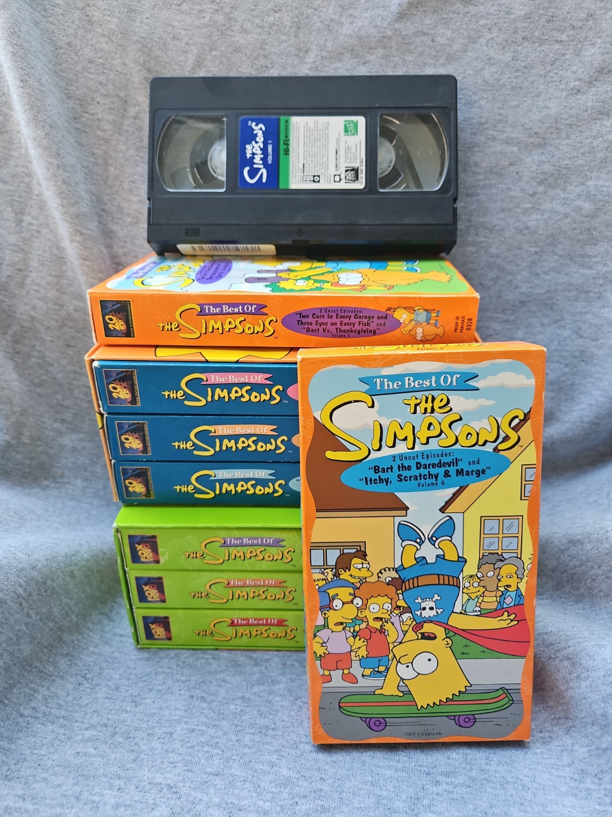 The Best of The Simpsons Volume 1-2-3-5-6-10-11-12 – VHS Box Set Rare