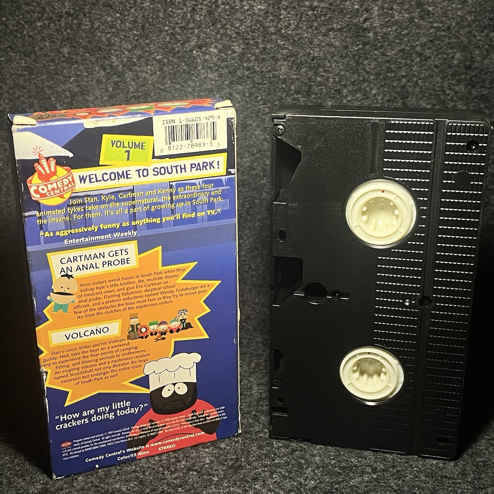 South Park Volume 1 VHS Rhino Comedy Central Cartman Gets Anal Probe Volcano