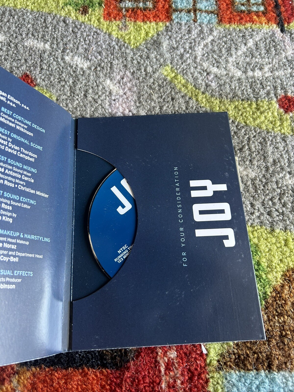 JOY David O. Russell FYC Oscar Promo Dvd 2015 For Your Consideration