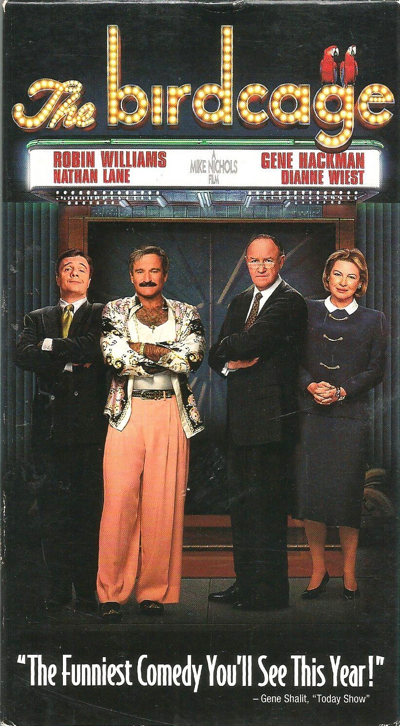 The Birdcage VHS 1996 Robin Williams Nathan Lane Gene Hackman Comedy Crossdress