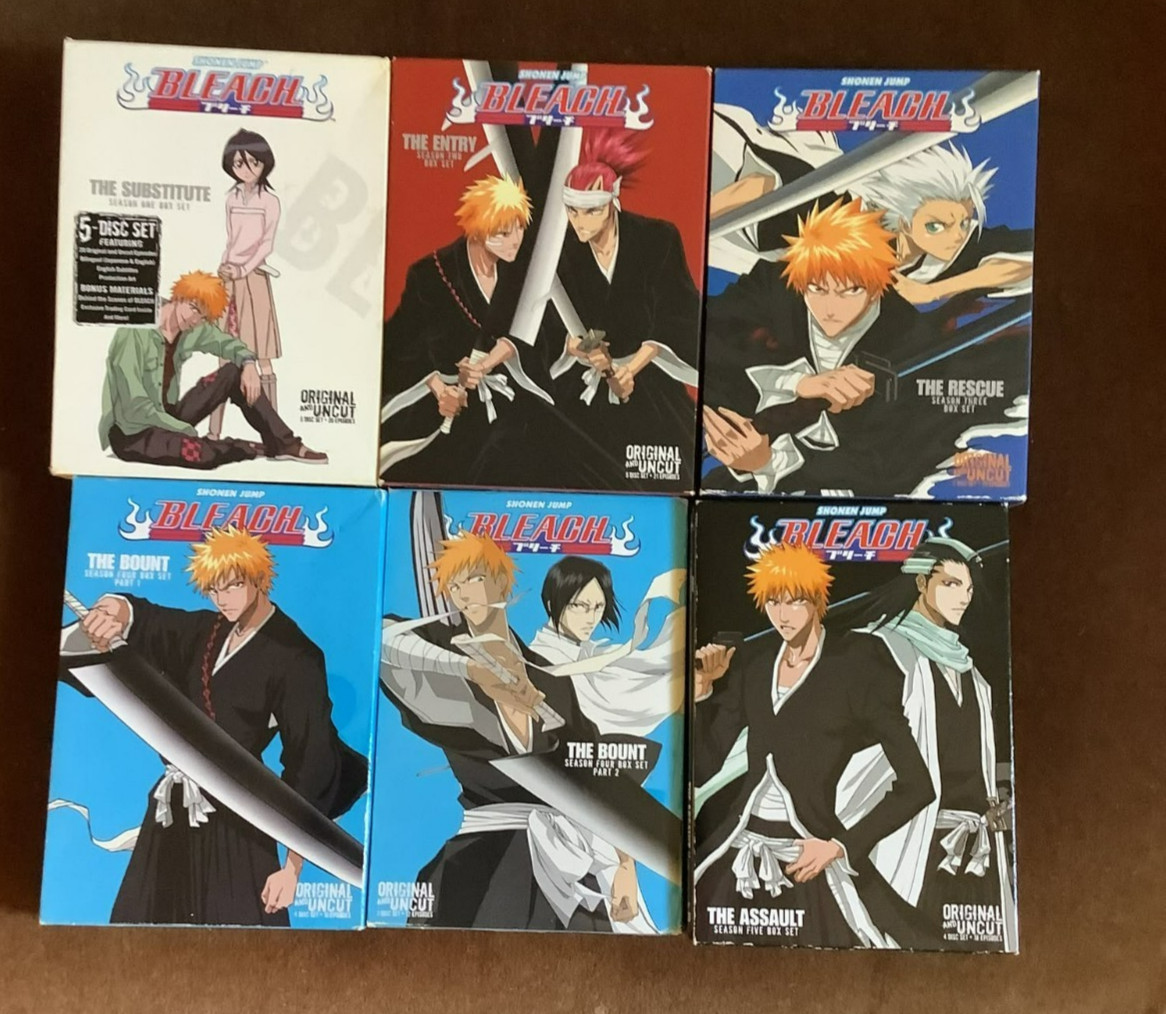 Bleach Seasons 1-5 DVD Box Set Lot Shonen Jump Viz Media Anime Action Fantasy