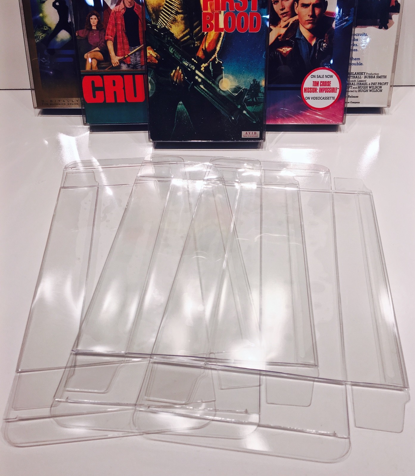 200 VHS Box Protectors Crystal Clear Acid Free Cases For Standard VHS Tapes