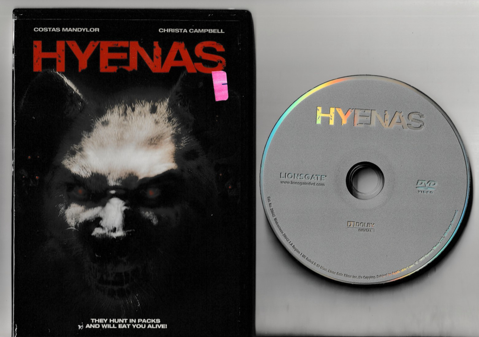 HYENAS Movie starring COSTAS MANDYLOR CHRISTA CAMPBELL 2010 DVD 92 minutes